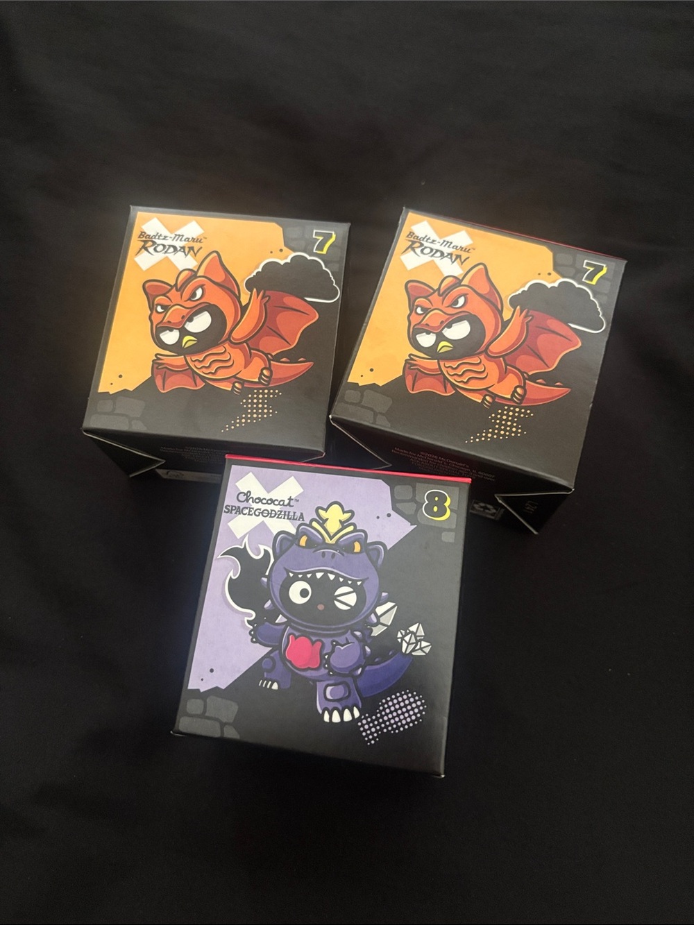 McDonald’s Sanrio x Godzilla Collab Toys - (2) Badtz-Maru R & (1) Chococat S